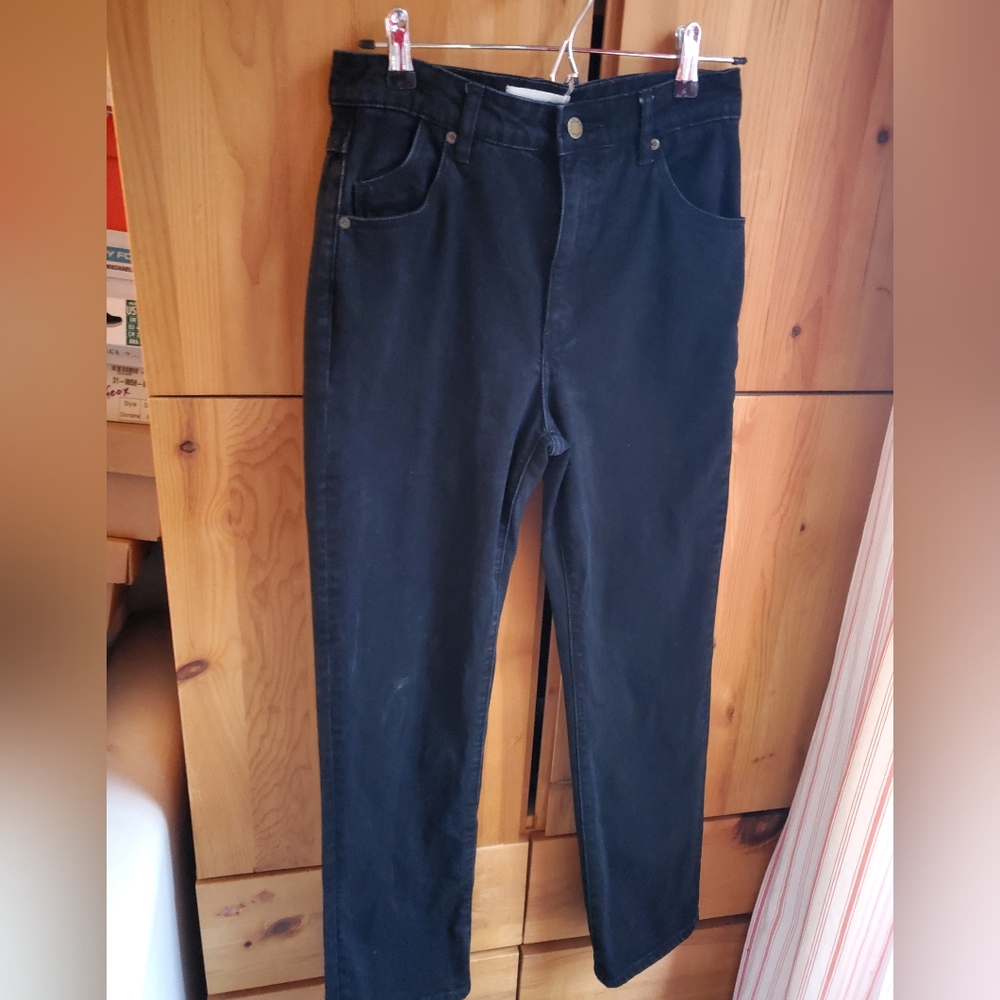Rolla's Women's Black High Rise Straight Leg Jeans Size 27
